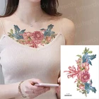 Временный Джокер с татуировками Драгоценности цветок наклейки с дизайном птицы женские водонепроницаемые Временные татуировки для девушек Татуировка тела груди модные переводные наклейки