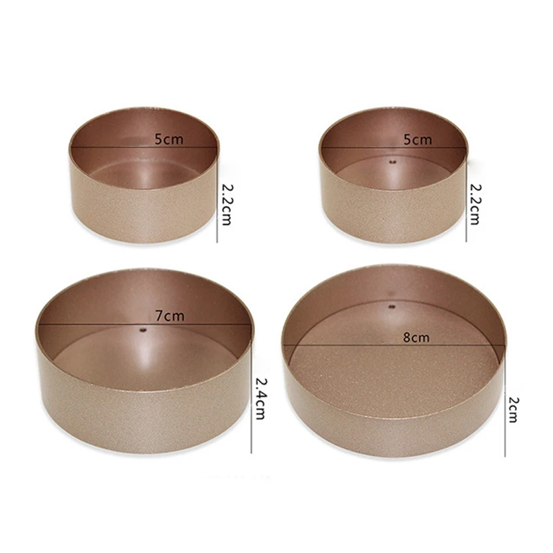 Practical Tart Mold Mini Metal Pie Pans Round Removable Baking Mould Egg Tart Molds Cookies Pastry Dessert Making Tools