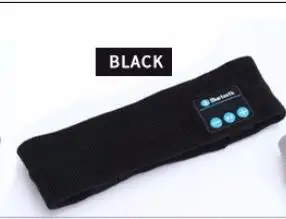 black Tiandirenhe беспроводные Bluetooth наушники для сна головной убор мягкий теплый спортивный умный колпачок умный динамик стерео гарнитура с микрофоном - Цвет: black