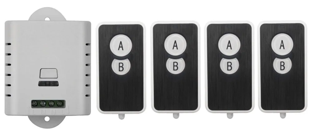 

85V 110V 120V 220V 250V 1CH RF Wireless Remote Control Switch System 4 transmitter and 1 receiver universal gate remote control