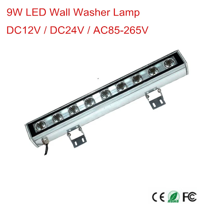 Высокое качество 9 Вт Светодиодная лампа для мытья стен DC12V/DC24V/AC85 265V помещений