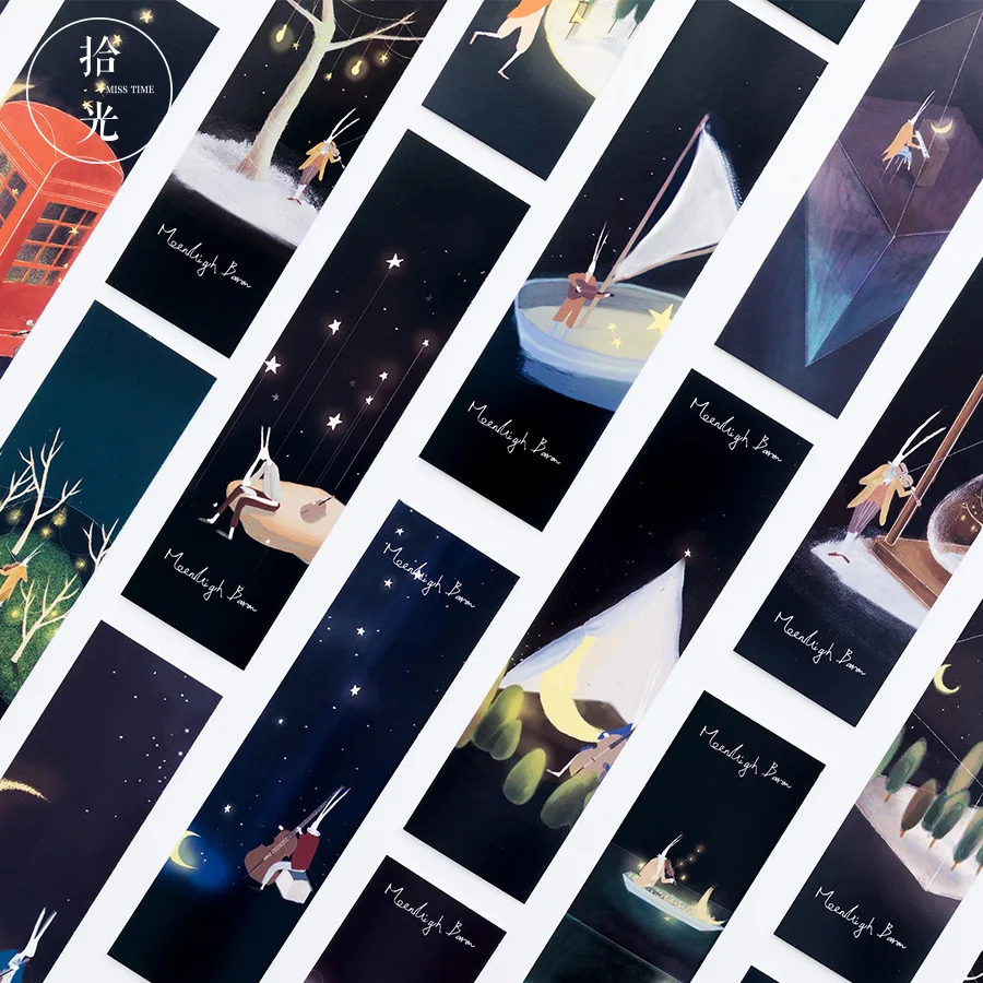 30 шт ходьбы с лунным светом закладки для чтения Baeutiful книга mark дизайн