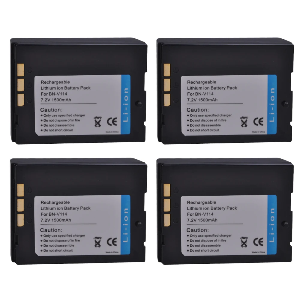 4 шт. Φ BNV114 BN V114 Аккумулятор для JVC GR DVP1 DX100EK DX45|Цифровые аккумуляторы| |