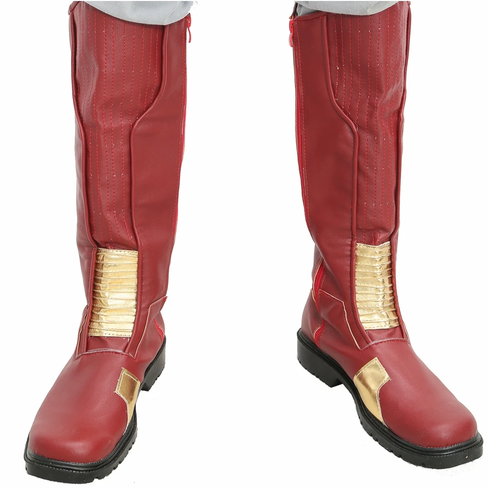 XCOSER The Flash Shoes Comics супергерой крутые кожаные ботинки реквизит для косплея 2018