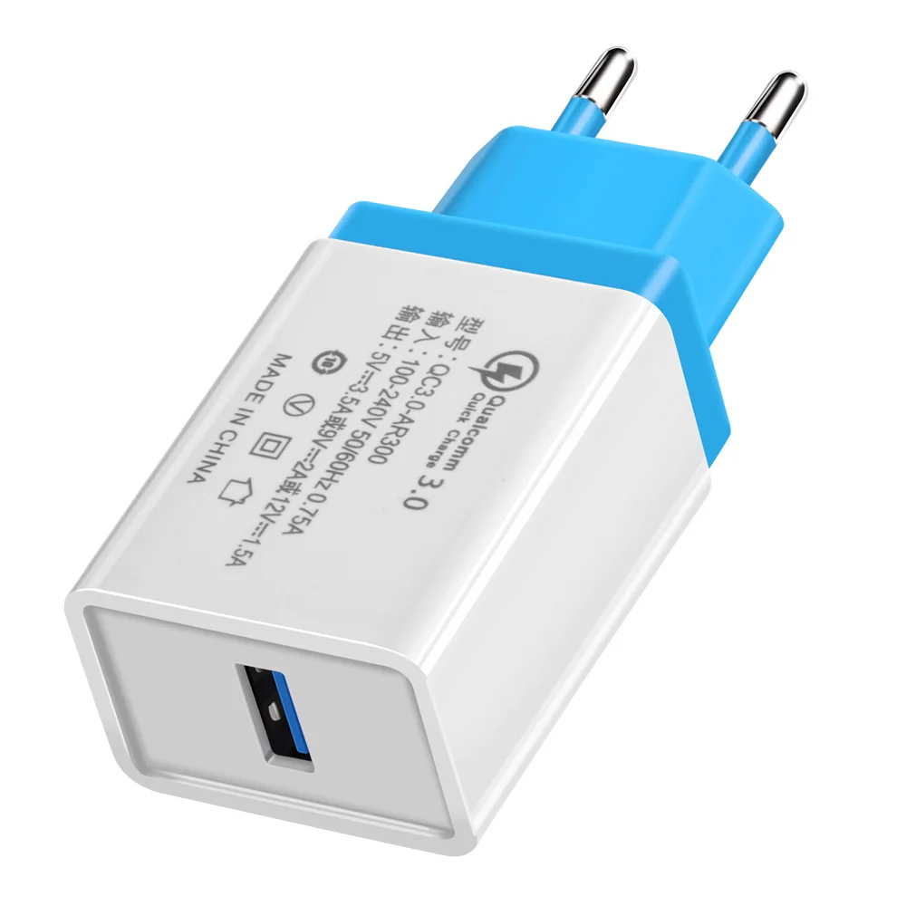 Sky Blue Олаф USB зарядное устройство Quick Charge 3,0 для iphone 7 8 Plus Xs X QC 3,0 зарядное устройство для телефона для Xiaomi Redmi Note 7 для huawei mate 20 pro - Тип штекера: Sky Blue