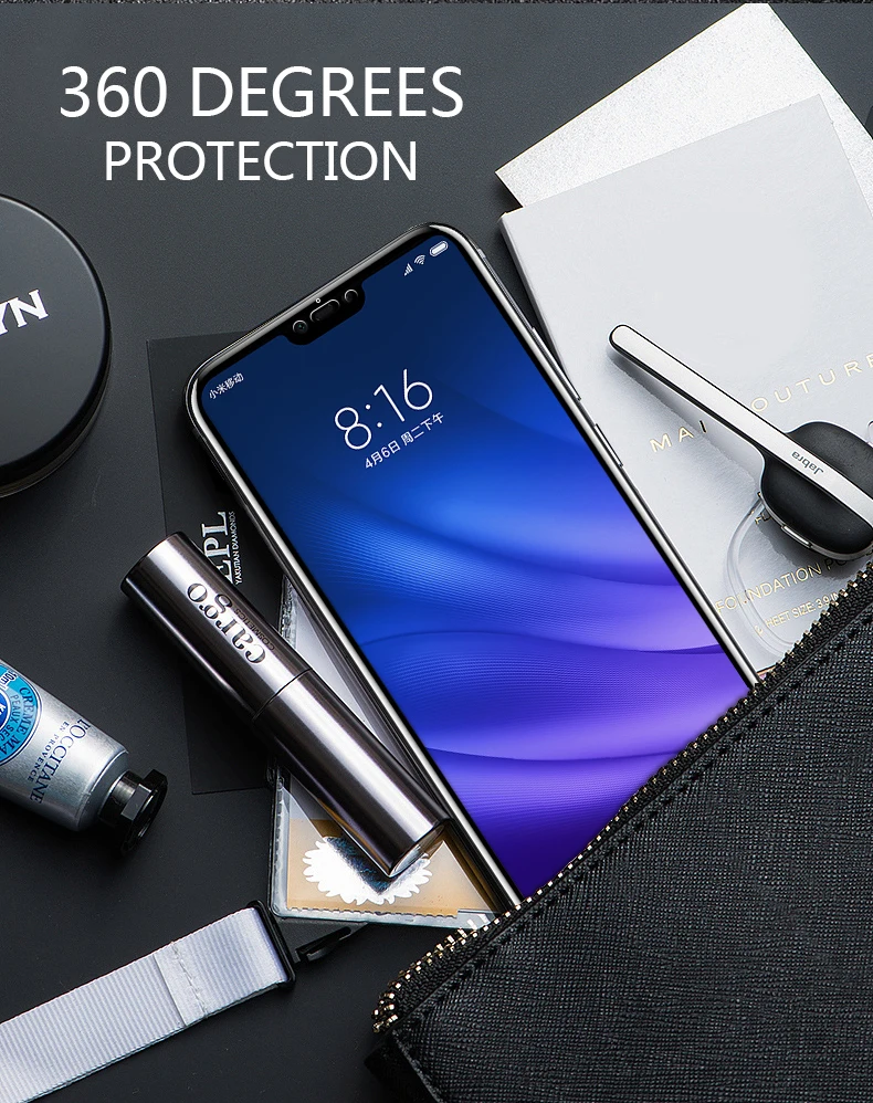 Mofi для Xiao mi 8 Lite Защитное стекло для экрана для Xiao mi 8 Lite закаленное стекло черное полное покрытие 2 шт./партия mi 8 Lite пленка