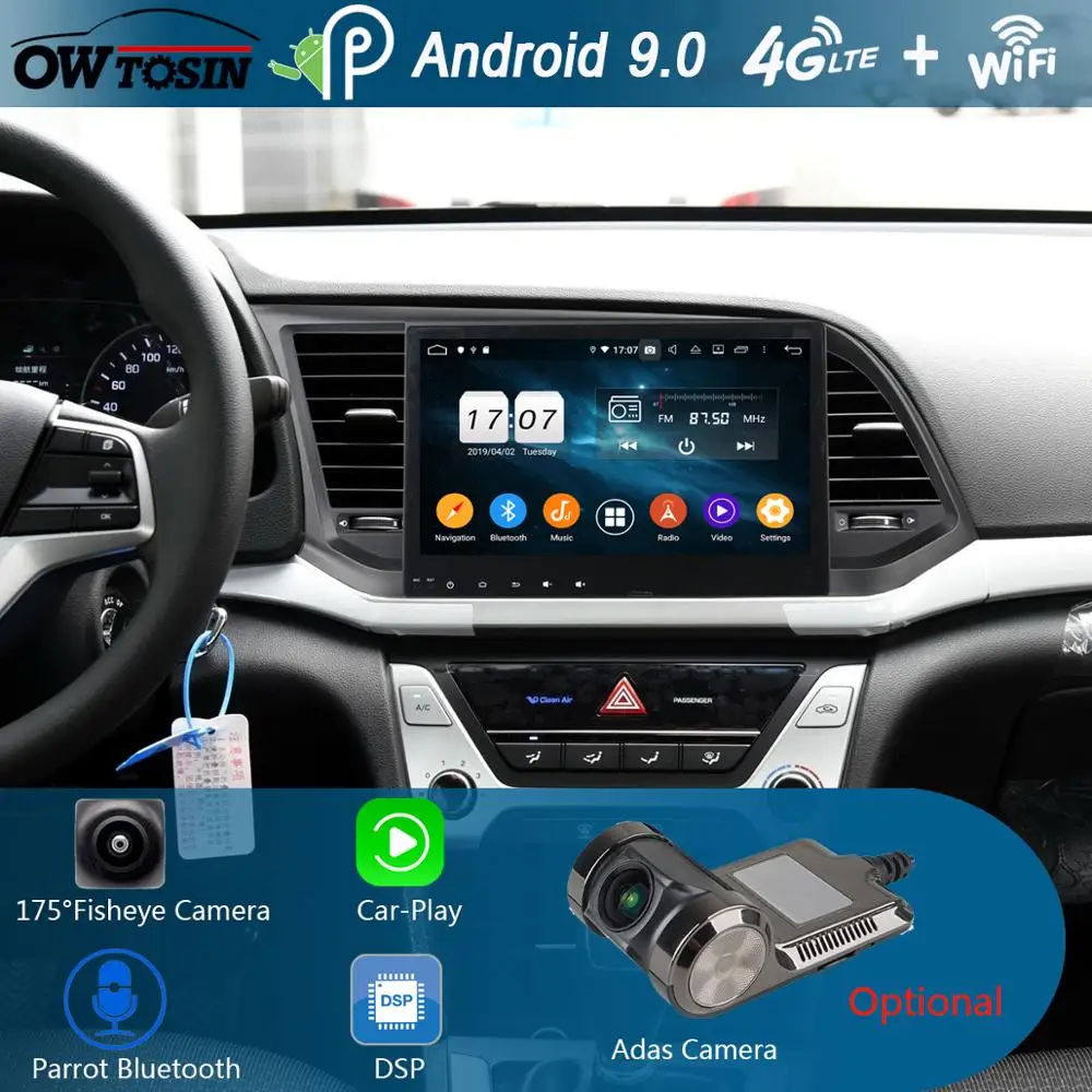 10 1 &quotIPS 8Core 4 Гб + 64 ГБ Android 9 0 автомобильный DVD мультимедиа для Hyundai Elantra 2015 2016 2017 2018