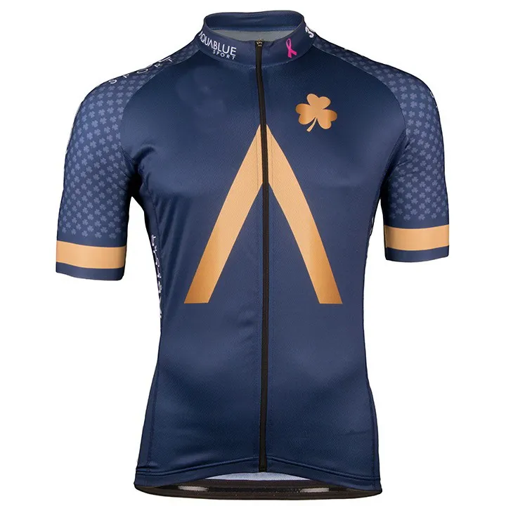 Мужская велосипедная Джерси с коротким рукавом темно синяя быстросохнущая