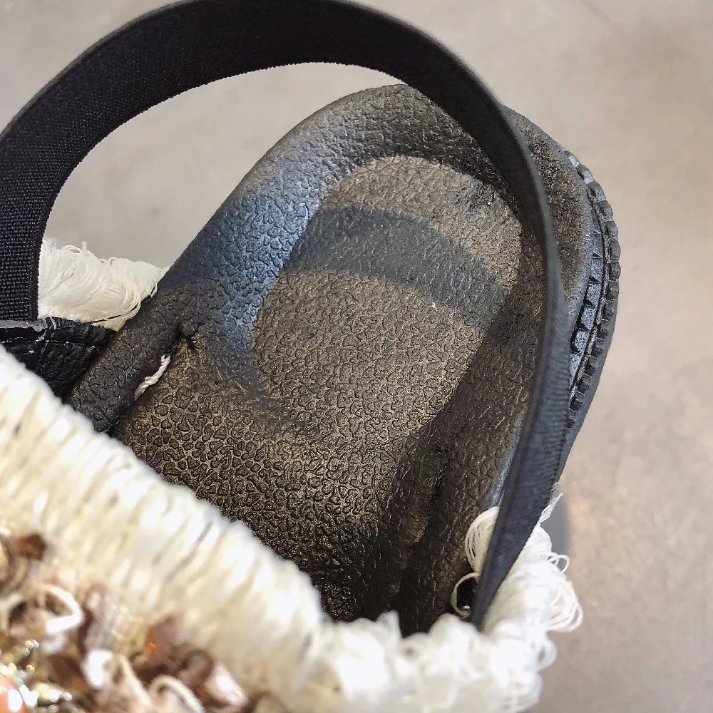 2018 г. летние новые модные удобные Для женщин однотонные босоножки в богемном