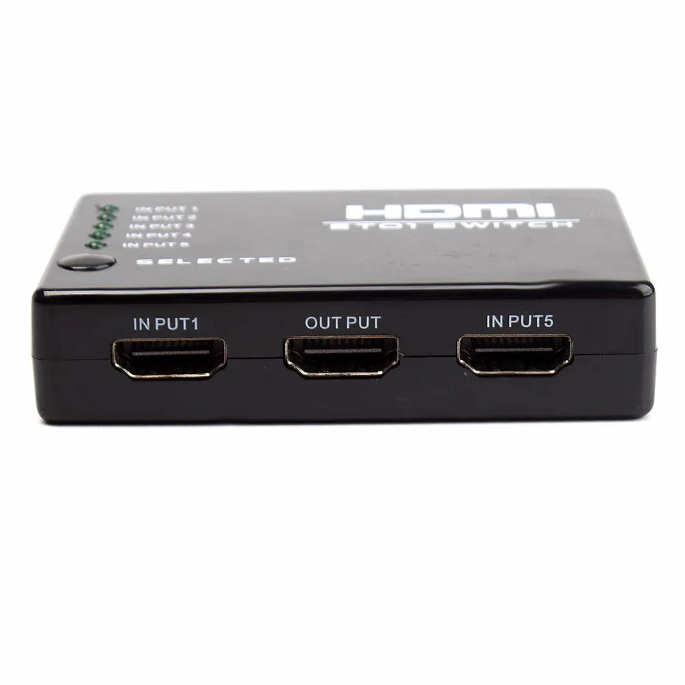 5 в 1 out портов Full HD Пульт дистанционного управления 1080P 3D HDMI переключатель