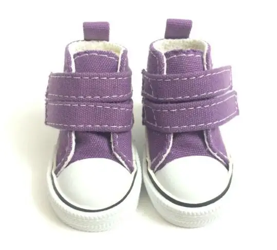 dark purple BEIOUFENG парусиновые кроссовки обувь для Paola Reina куклы аксессуары, 1/4 обувь для кукол BJD спортивная обувь для Corolle, мини кукольные сапоги - Цвет: dark purple