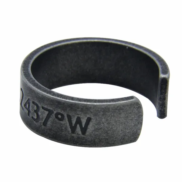 Прямая поставка 2018 популярное кольцо с навигацией и координатами мужское