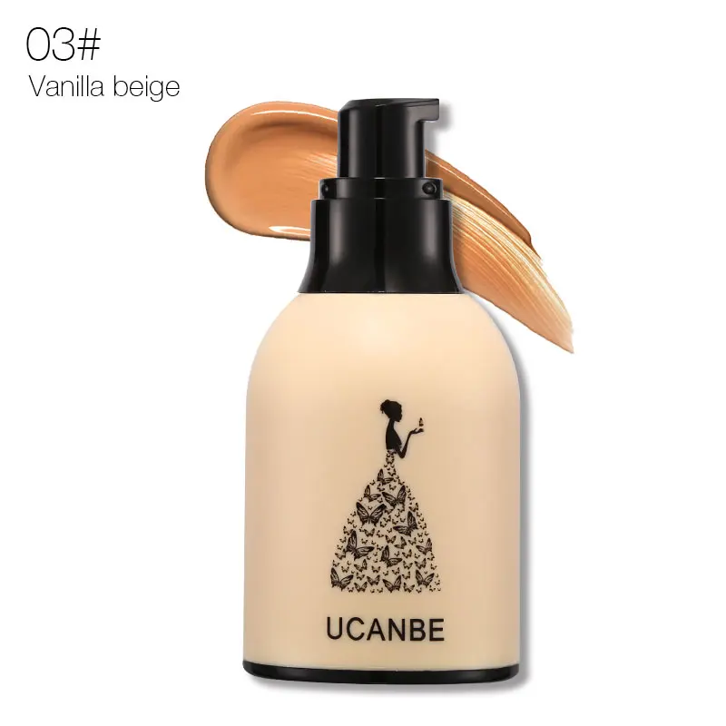 03 Vanilla Beige UCANBE брендовая Жидкая основа под макияж стойкая водостойкая осветляющая отбеливающая BB крем консилер праймер для лица Косметика - Цвет: 03 Vanilla Beige