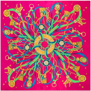 130 см 2021 новейший бренд женский шелковый шарф с ленточным принтом, зимний саржевый шелковый шарф, модный тюрбан, повязка на голову, большой хиджаб, квадратный шарф