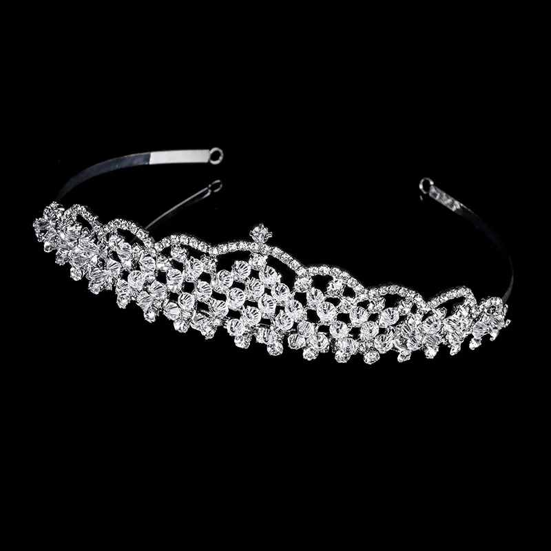 

Fashion New Bridal Headdress Hairband Handmade Crystal European Princess Crown Wedding Accessories