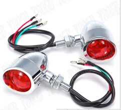Aluminum Turn Signal Light Red Lens For Kawasaki Vulcan Classic VN 400 VN500 VN800 900 1200 1500 1600 2000 Chopper Cruisers |