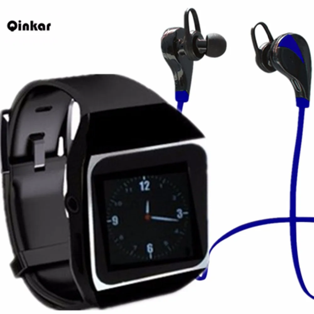 Qinkar 8 ГБ часы MP3 плеер + Bluetooth наушники bluetooth спортивные беспроводные Спорт