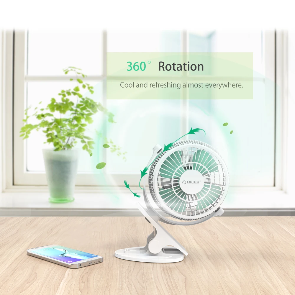 ORICO UF2 WH мини abs USB Настольный вентилятор Портативный электрический настольный