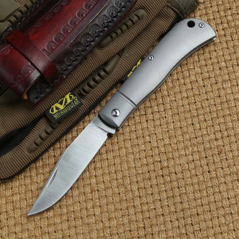 Gray DICORIA HJ110 складной нож S35VN лезвие титановая ручка Кемпинг Охота Открытый выживания кухонные ножи для фруктов практичный инструмент EDC - Цвет: Gray