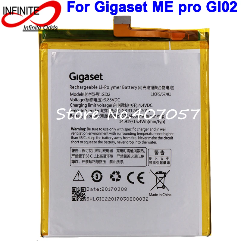 

For gigaset Giga ME pro GS57-6 Battery GI02 Batterie Bateria Accumulator 4000mAh