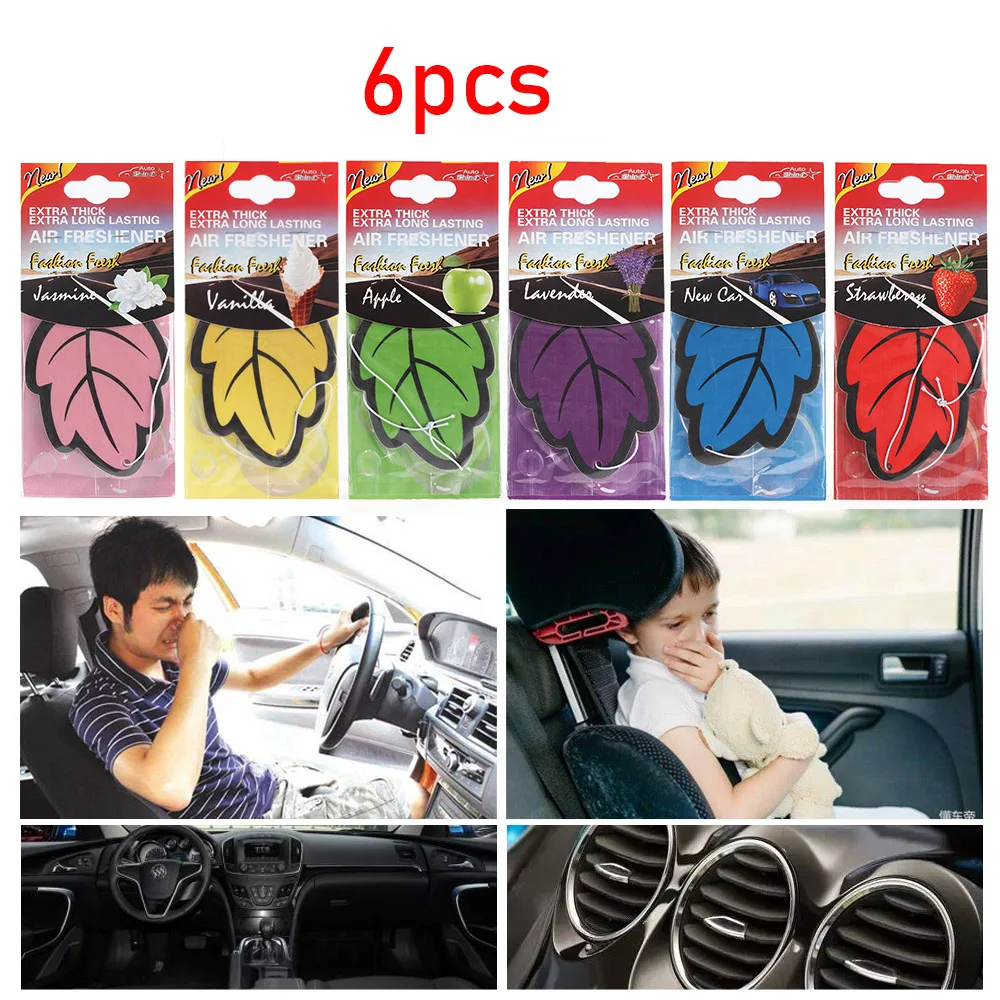1 шт. автомобильный освежитель воздуха в форме листа из блестящей бумаги для