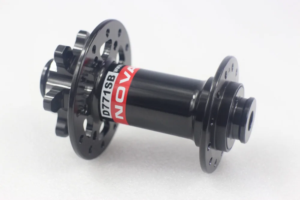 Передняя втулка Novatec D791SB M9 9 мм для велосипеда MTB XC цвет черный красный 24 Отверстия
