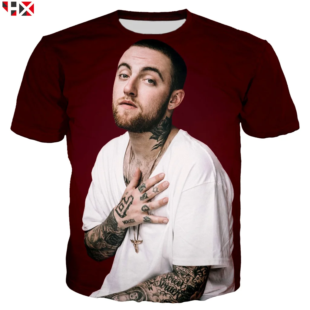 Новая футболка в стиле хип-хоп Mac Miller Star Мужская и Женская Популярная с 3D принтом