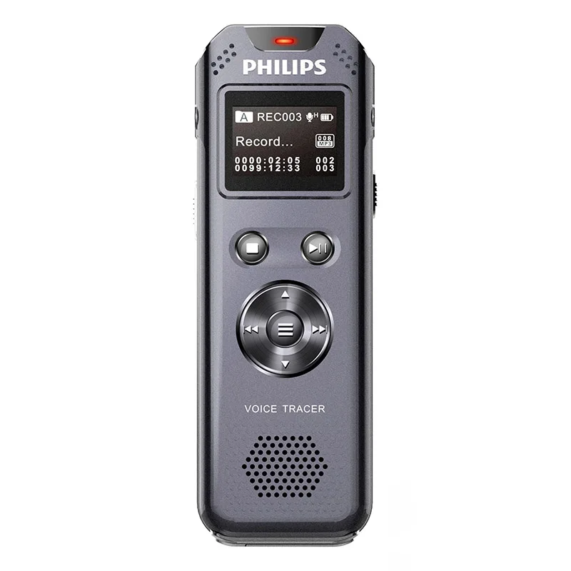 Черный Цифровой диктофон USB PHILIPS 8GB Flash www. Портативный MP3 Воспроизведение музыки с REC и поддержка A-B Повтор VTR5800 - Цвет: Черный