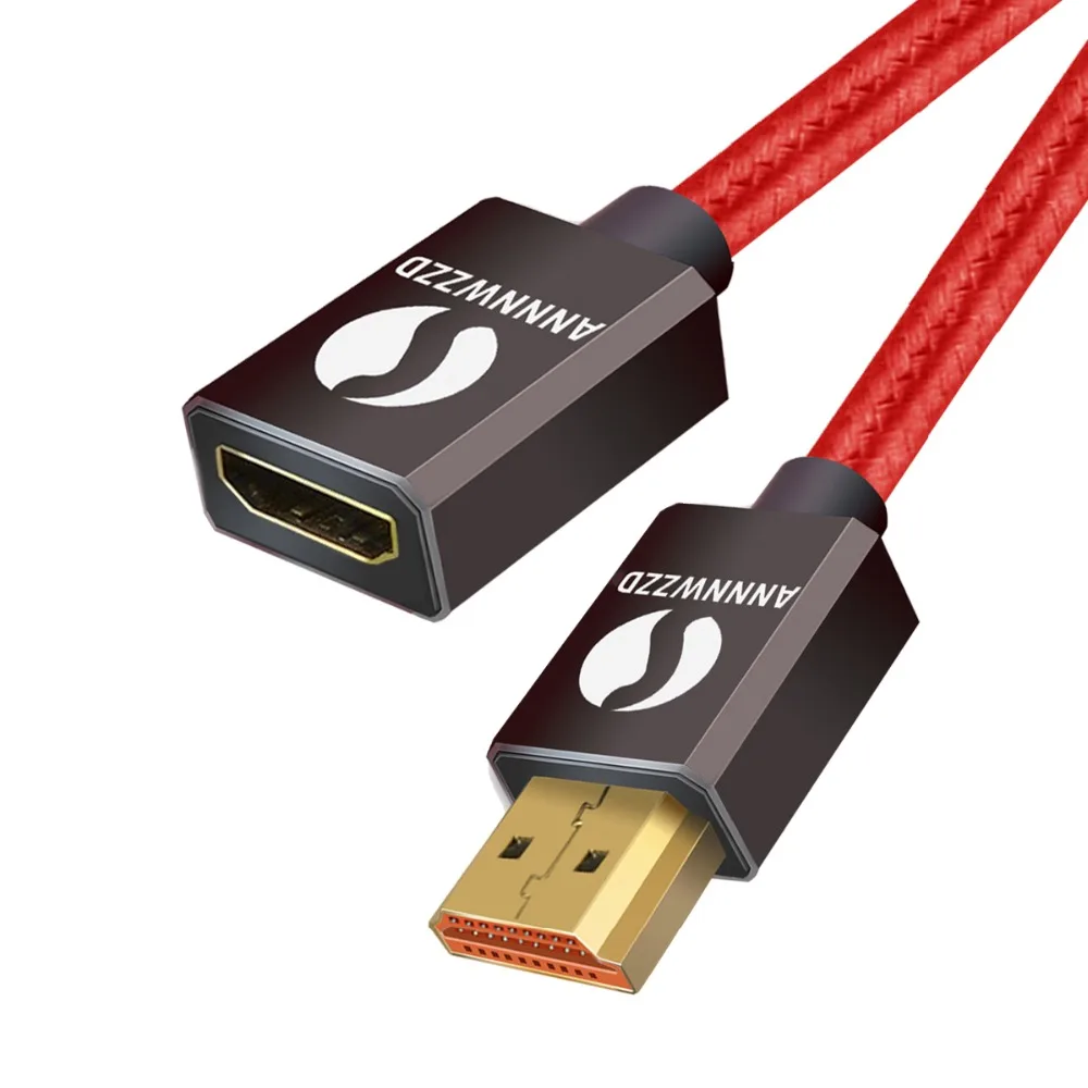 HDMI кабель-удлинитель 1080P 3D HDMI мужчин и женщин удлинитель для компьютера/HDTV/ноутбука/проектора в аудио-видео кабель 1 м 2 м 3 м 0,5 м