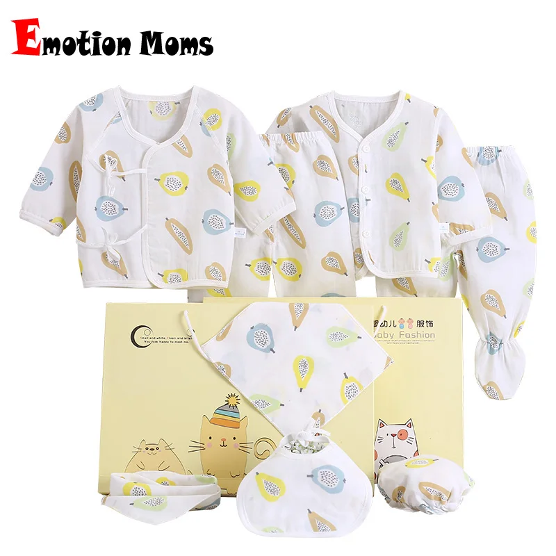 Emotion Moms/хлопковый комплект одежды для малышей, комбинезон для новорожденных мальчиков, одежда для малышей на весну-лето, 8 шт./компл./комплект