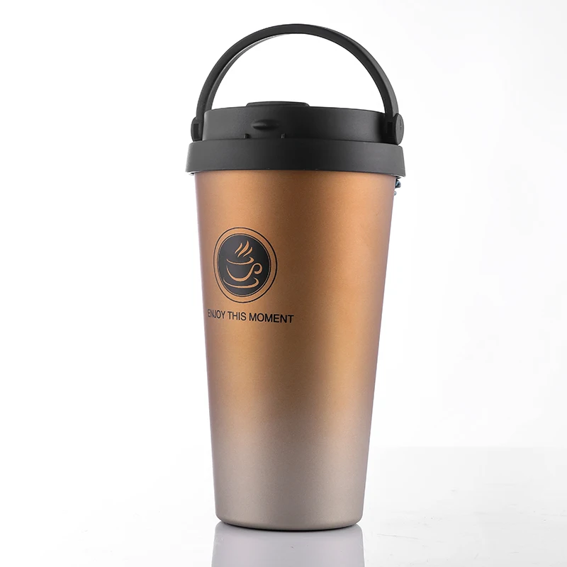 AQW563 500ml gold Keelorn 500 мл кофейная кружка-термос, Термокружка Из Нержавеющей Стали, термосы, герметичная Термокружка для машины, бутылка для воды - Цвет: AQW563 500ml gold