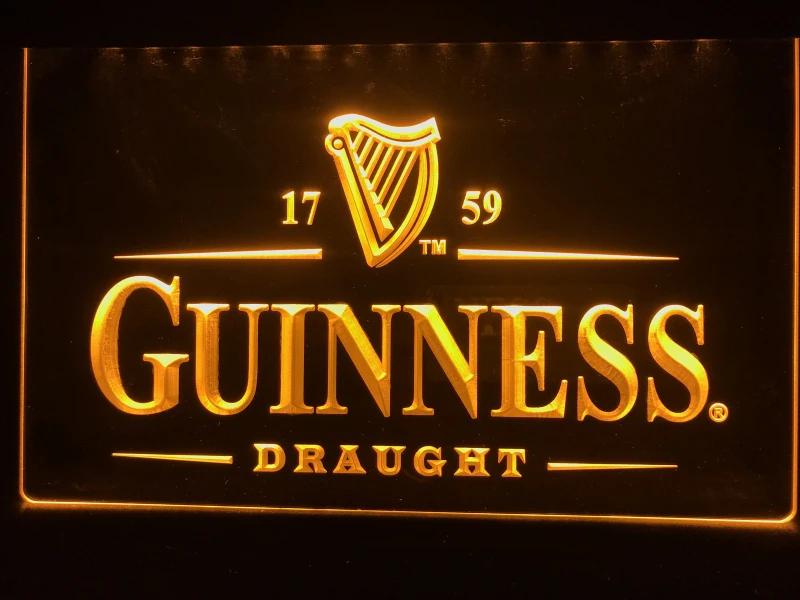 A002 Guinness винтажные логотипы пивной бар светодиодный светодиодная неоновая