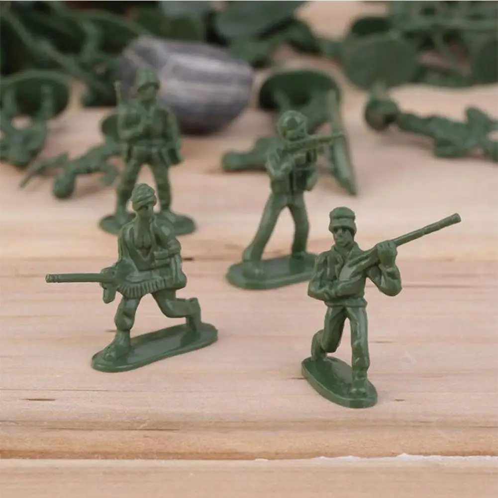100 шт./компл. Военная пластиковая игрушка солдатики армейские мужские фигурки 12