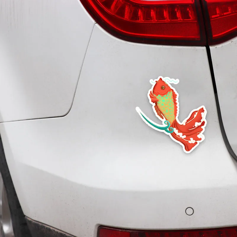 

YJZT 11.5CM*7.5CM Exquisite Cartoon Fish Decor PVC Car Sticker Waterproof Accessories 5-0220