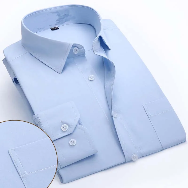 Качество Марка Camisa Masculina рубашка с длинными рукавами Для мужчин Slim Fit Дизайн Формальные Повседневное Мужской Мужская классическая рубашка брендовая мягкая удобная