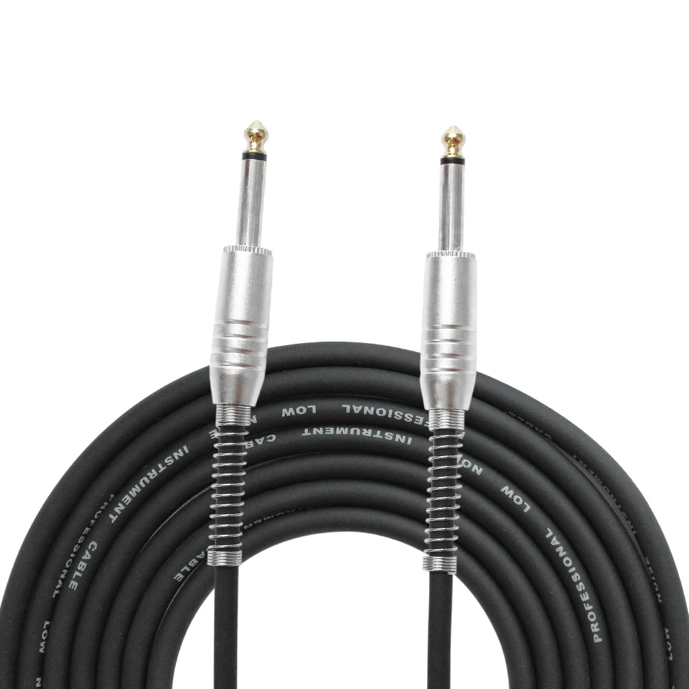 

3m 10ft Mono Cable Audio Male to Male Cable Rubber Coat Wire Copper Cord 6.3mm Straight Plug for Electric Instruments