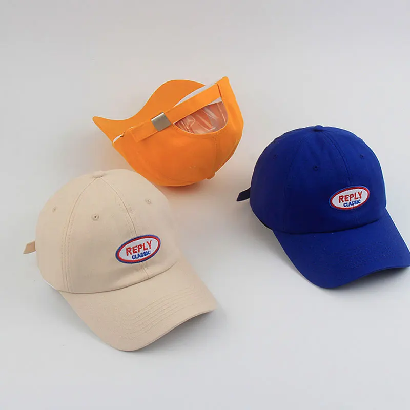 Women Summer Baseball Hat Unisex Sun Protection Breathable Mesh Caps Cotton Adjustable Visor Ponytail Casual Fitted Cap H118 | Аксессуары