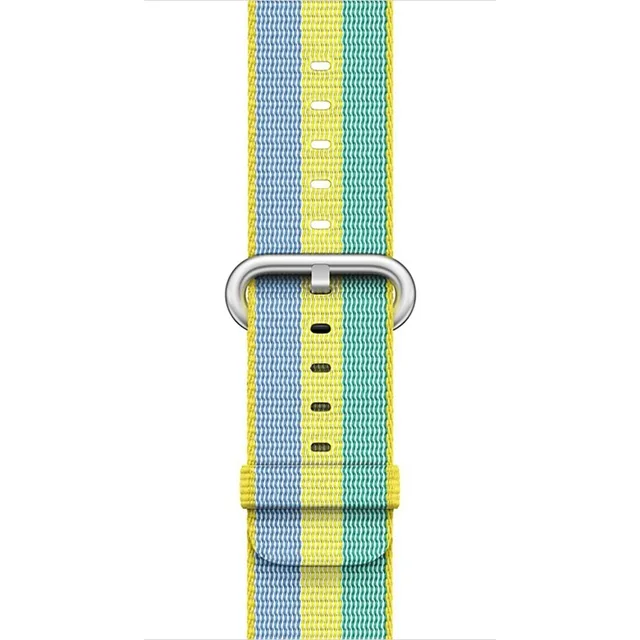 Спортивный тканый нейлоновый ремешок, мягкий ремешок для apple watch 4, 44 мм, 40 мм, браслет на запястье, ремень, тканевый нейлоновый ремешок для iwatch 3/2/1 - Цвет ремешка: Yellow1