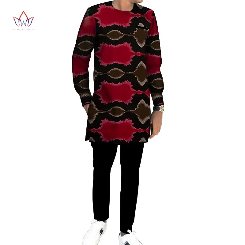 Африканская одежда с вощеным принтом повседневные мужские футболки и штаны