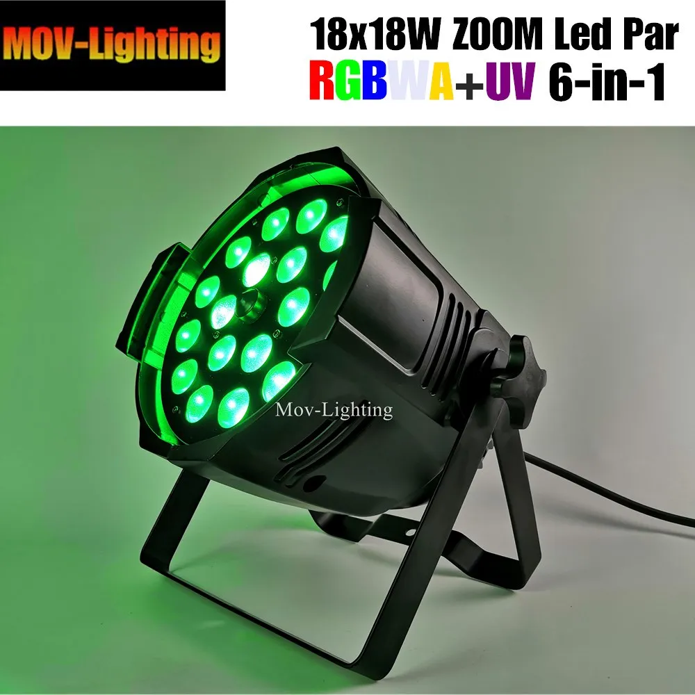 Led par cans 64 18 Вт Крытый parcan 18*18 rgbwa uv led водонепроницаемый zoom с питанием powerout powercon |