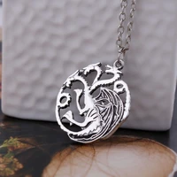 new trendy movie jewelry dragon badge pendant necklaces for women men kids fans gifts