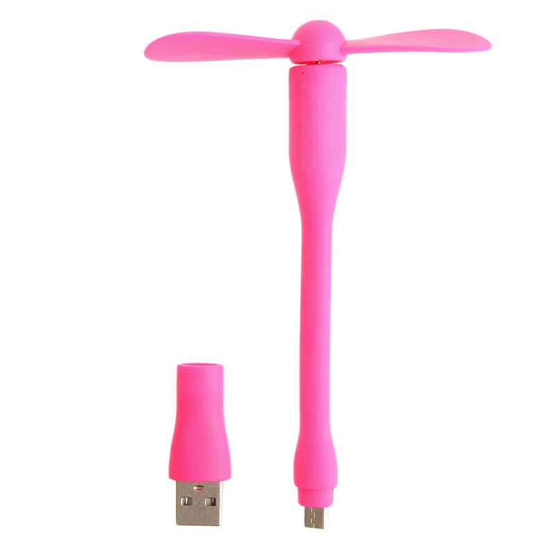 Розовый Портативный Гибкий USB мини вентилятор охлаждения кулер для Android телефон ноутбук Настольный - Цвет: Розовый