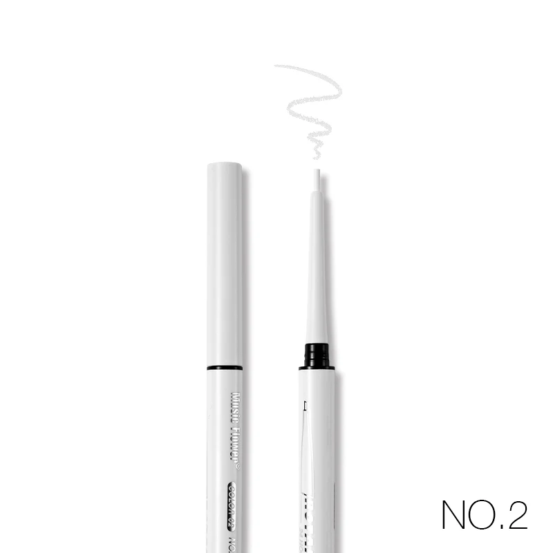 M5077-2 1 шт., музыкальный цветок, 8 цветов, гелевый карандаш для подводки глаз, автоматический водостойкий макияж глаз, черный, синий, подводка для глаз, стойкая Мерцающая косметика - Цвет: M5077-2