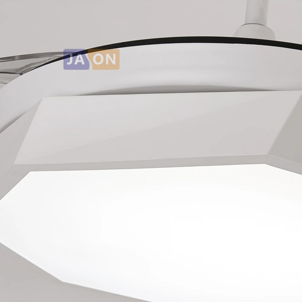 Светильник потолочный с вентилятором из сплава акрила и АБС белого, серого, розового и зеленого цветов с LED. LED лампа. LED светильник. Потолочные светильники LED. LED светильник. Для фойе включено.