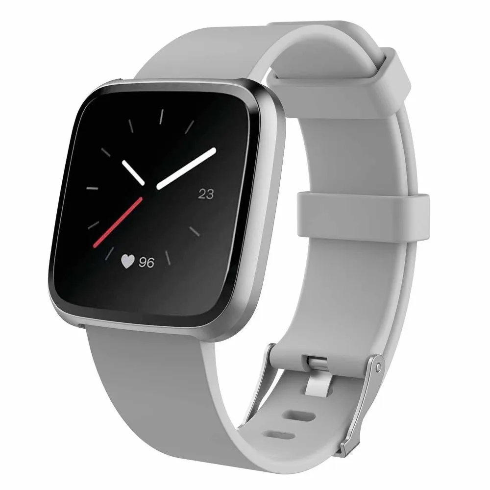 Gray Coolaxy ремешок для Fitbit Versa/Versa Lite ремешок для Fitbit Versa Edition силиконовый сменный Браслет для Fit Bit Versa, ремешок - Цвет: Gray