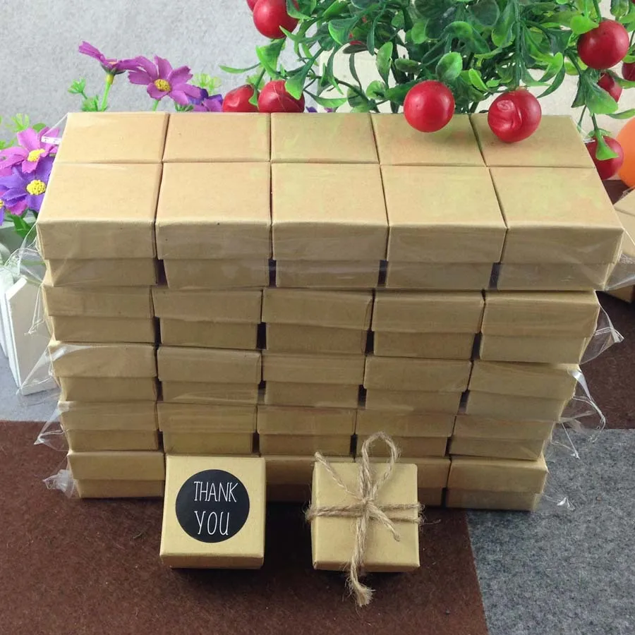 Новинка 2015 коробка для колец из крафт-бумаги высокого качества 100 шт./лот (при