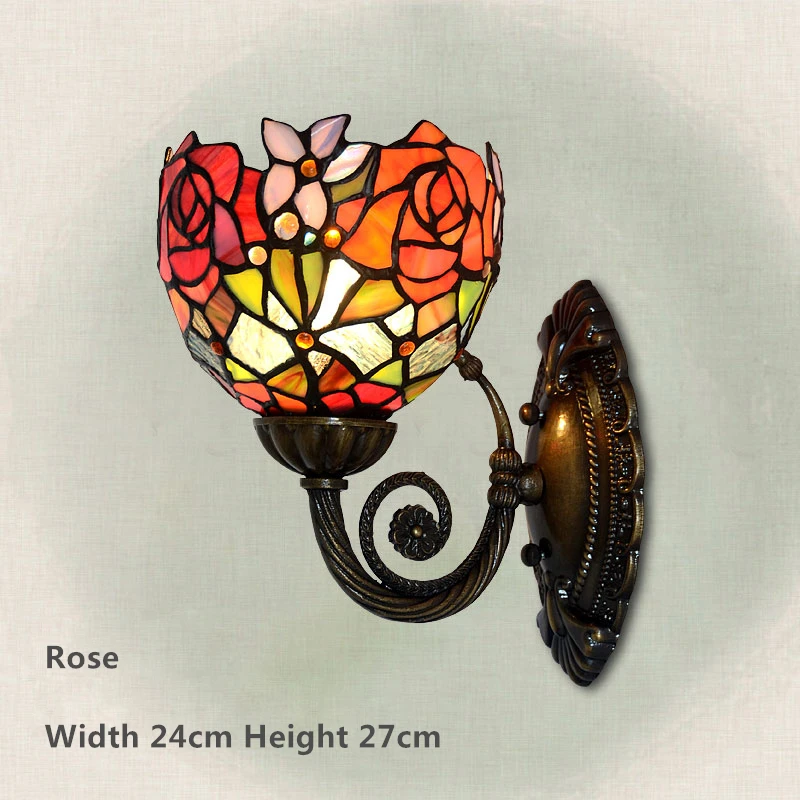 Настенный светильник FUMAT светодиодный из витражного стекла для гостиной спальни