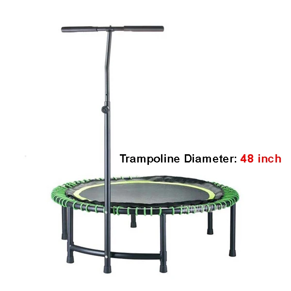 Green 48inch 45/48 дюймовый высококачественный практичный батут для женщин, взрослый батут, защитная накладка, безопасный спортивный батут с Т-образным поручнем - Цвет: Green 48inch