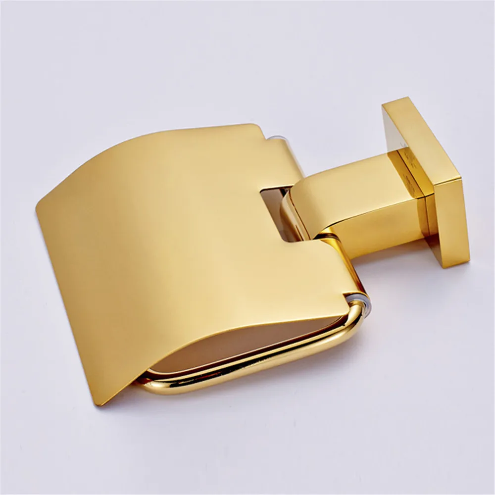 Leyden Toilet Paper Holder Gold Brass Wall Mounted Tissue Roll Bathroom Accessories | Обустройство дома