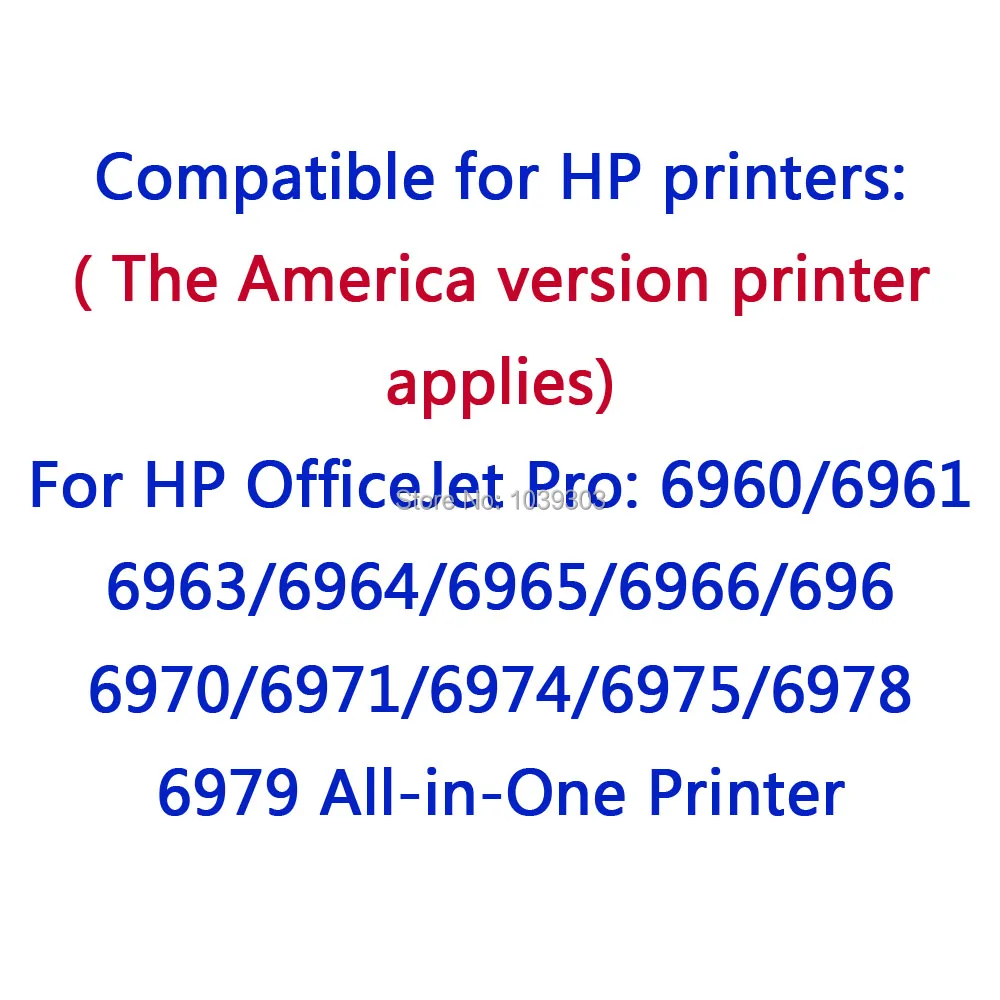 Набор из 4 чернильных картриджей для струйных принтеров HP 902 902XL OfficeJe 6968 6978 6970 6975 6951